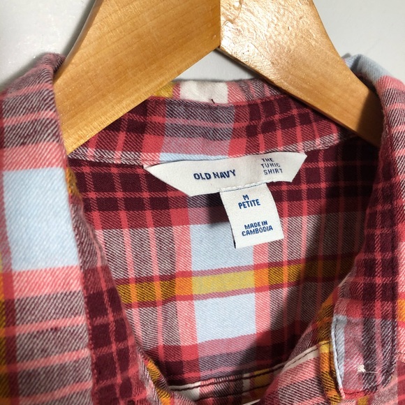 Old Navy Plaid Flannel Tunic Shirt MP - Picture 7 of 13